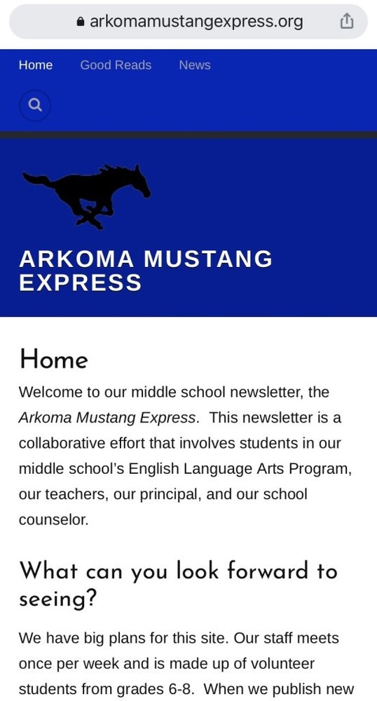 Arkoma Middle School Launches School Newsletter